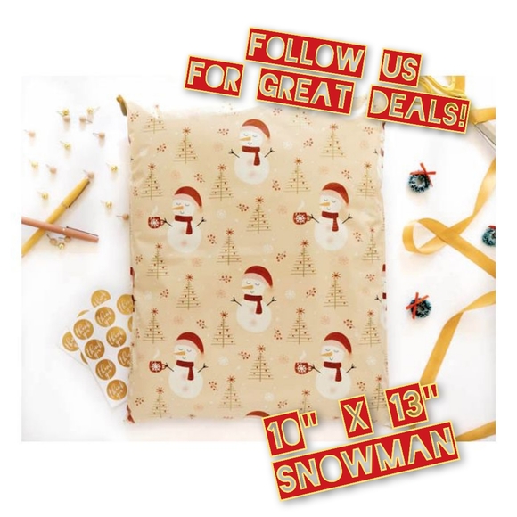 Other - 50 Snowman 10" x 13" Poly Mailers